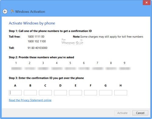 Windows activation confirmation id generator