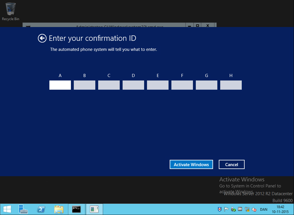 Windows 7 activation confirmation id